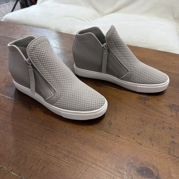 Steve Madden Click Wedge Sneakers Women’s Size 9 M Side Zip Gray - Picture 2 of 15